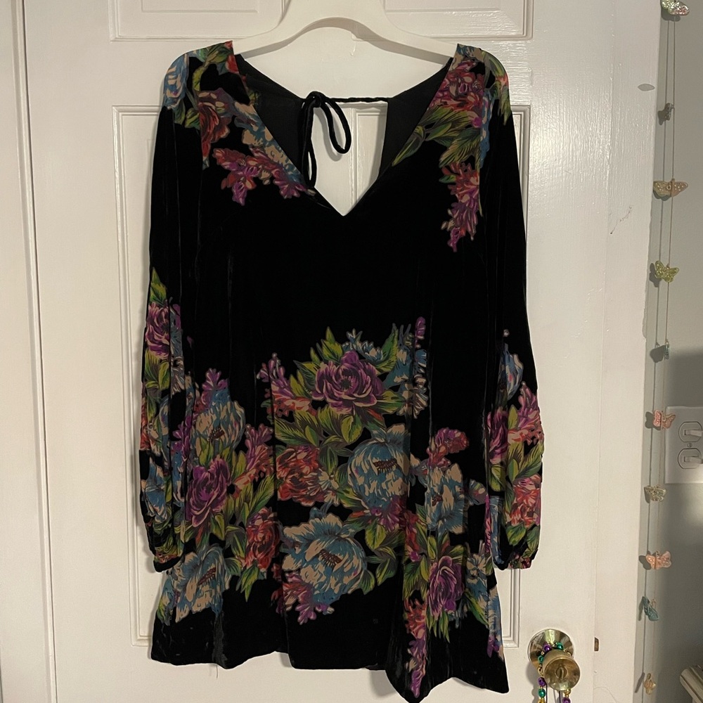 Free People velvet and floral dress